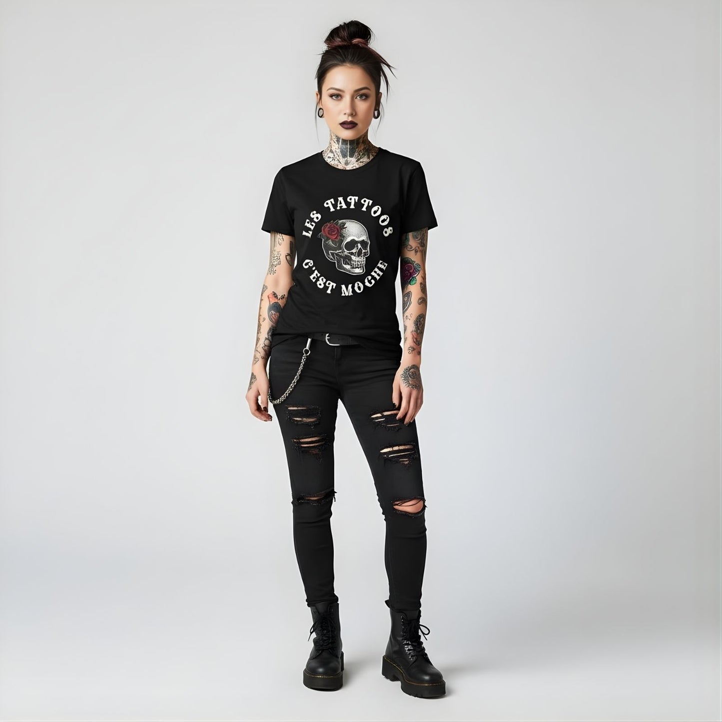 T-shirt Skull tattoo