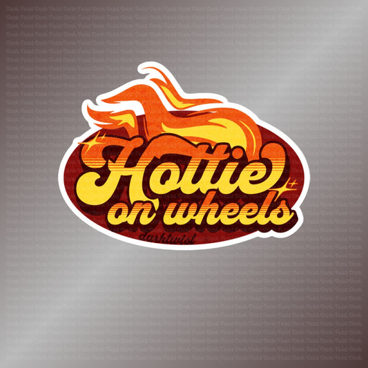 Sticker Hottie on wheels